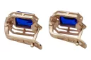 Earrings Vintage craft Sapphire Original Vintage 14K Rose Gold vec020r